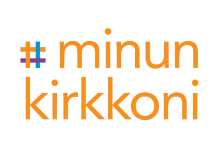 Kuvassa seurakuntavaalien tunnus: #Minun kirkkoni.