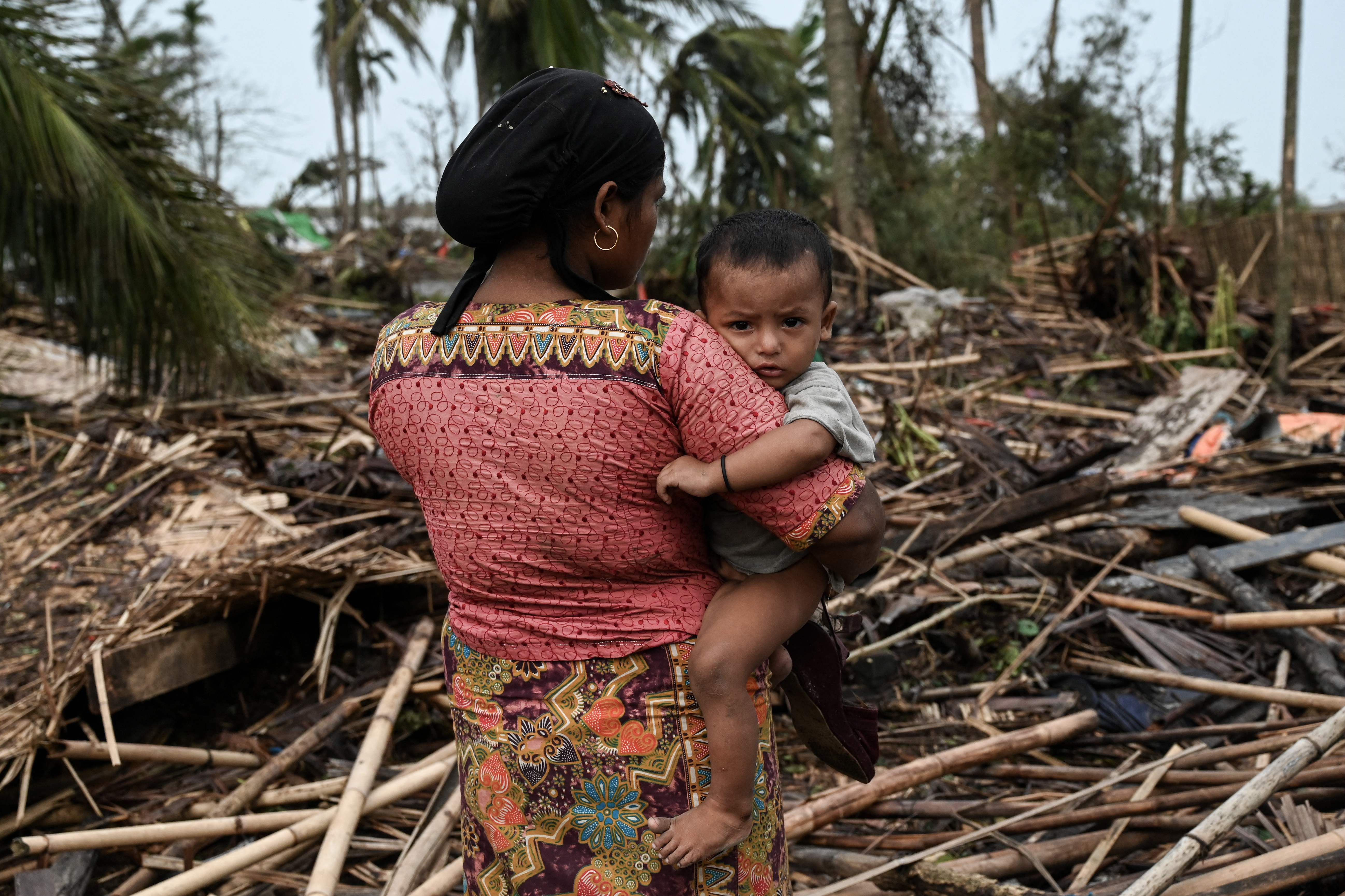 Hirmumyrskyn Mochan uhreja Myanmarissa