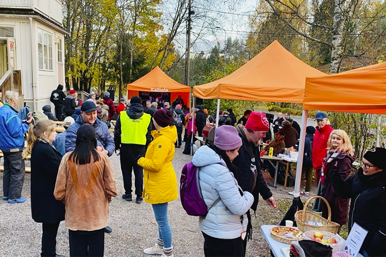 Asunnottomien yö Espoon keskuksessa vuonna 2024.