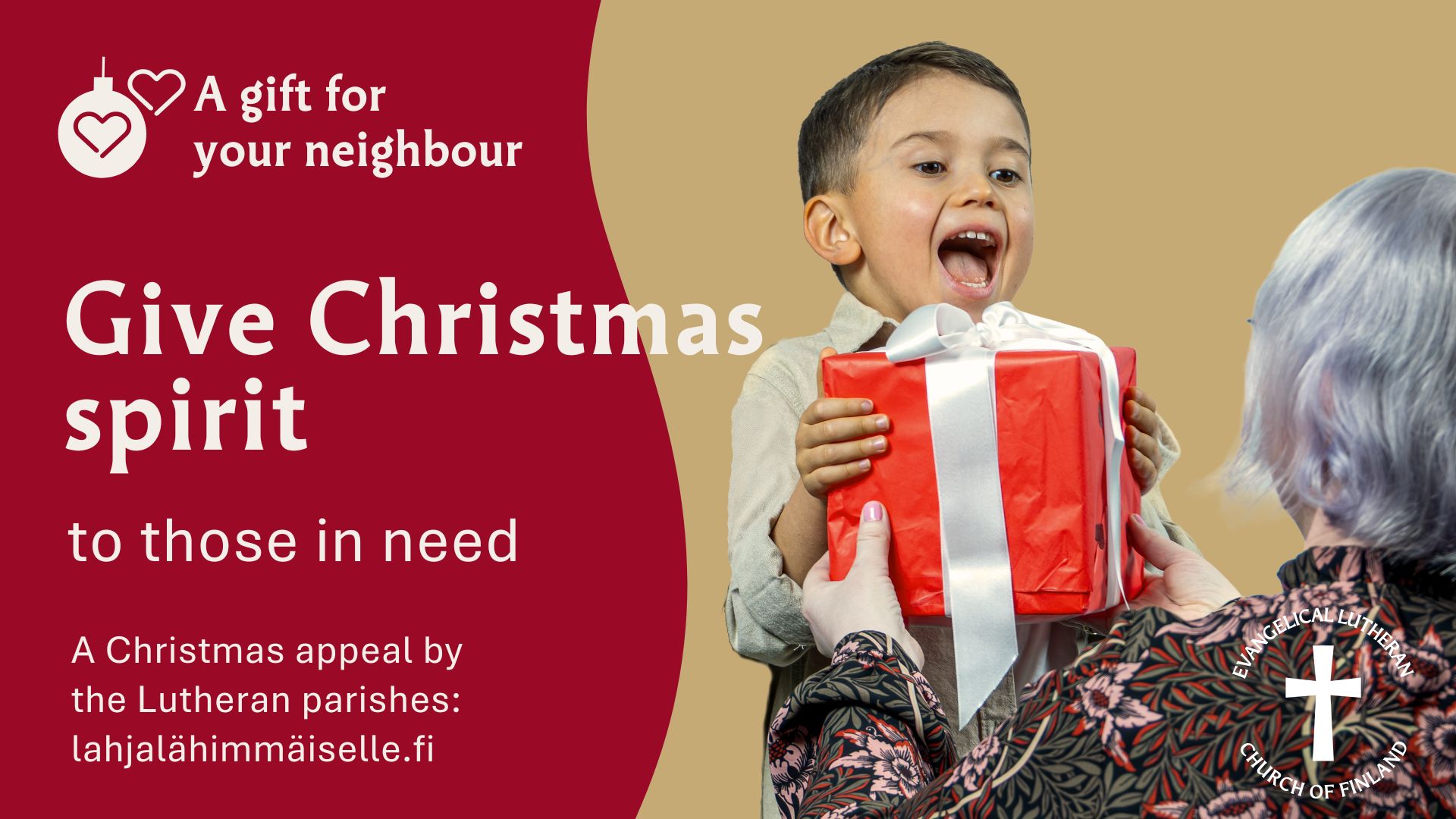 A gift for your neihgbour Christmas appeal helps those in need in Christmas time at Helsinki Metropolitan area