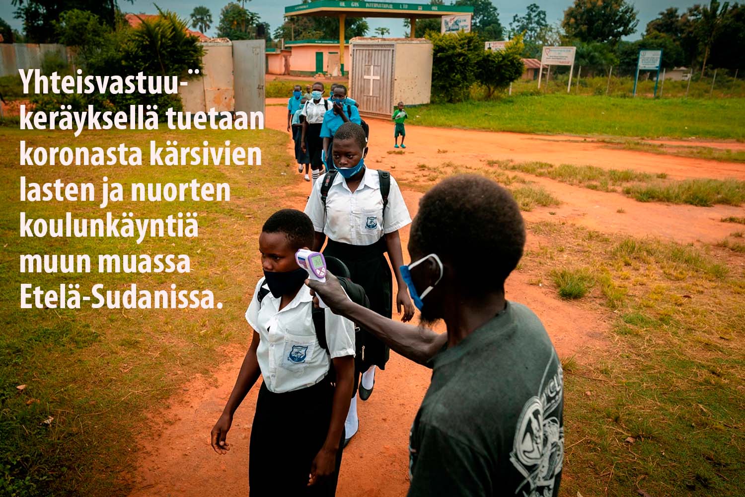 Yhteisvastuu-keräyksellä tuetaan koronasta kärsivien lasten ja nuorten koulunkäyntiä Etelä-Sudanissa.