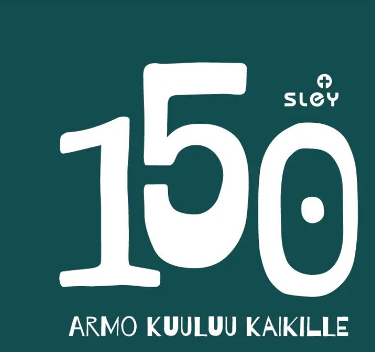 SLEY:n 150 v Armo kuuluu kaikille logo.