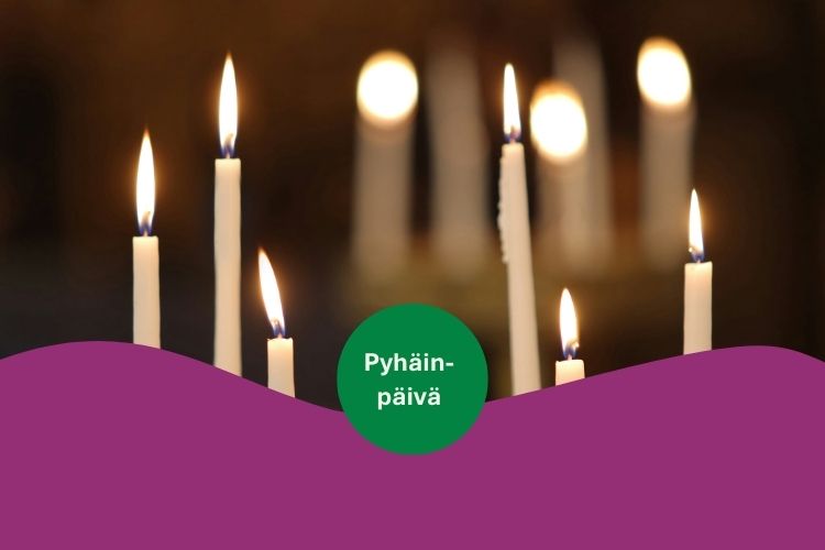 Paljon palavia tuikkuja pimeässä.