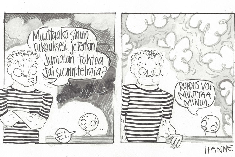 Verkkokirkko: Messu Hanne Malkin sarjakuva Rukous voi muuttaa minua.