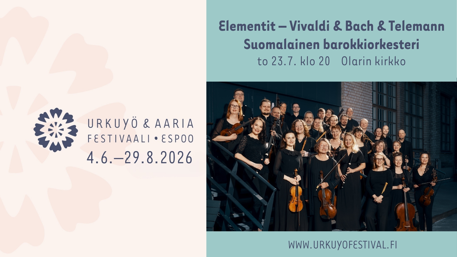 Suomalainen barokkiorkesteri.