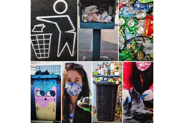 Siivoustalkoot Espoonlahden alueella Kollaasi roskapöntöistä ja roskien kerääjistä.