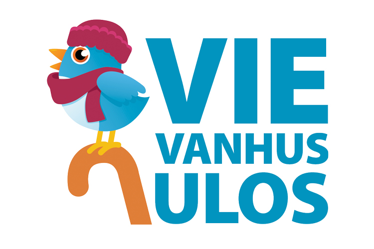 Vie vanhus ulos -tapahtuma Ikäinstituutin Vie vanhus ulos -logo.
