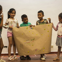 Espoon seurakuntien tuella autetaan mm. Venezuelasta lähtemään joutuneiden lasten koulunkäyntiä Kolumbiassa. 