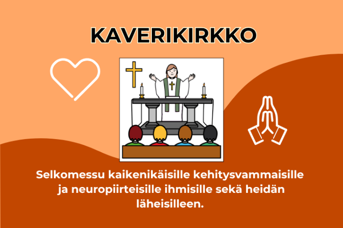 Selkomessu Leppävaaran kirkolla 28.10. klo 18. Kehitysvammaisille ja neuromoninaisille henkilöille.